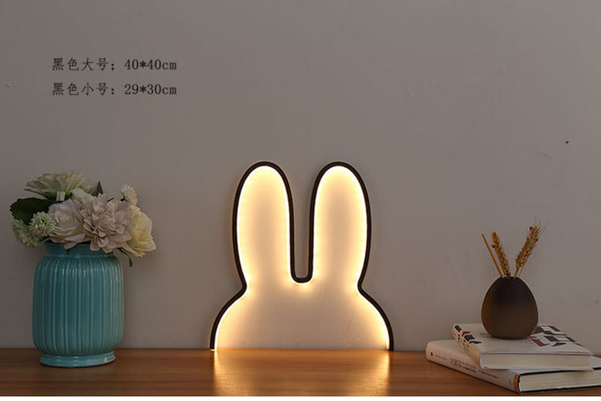 Rabbit Night Lights USB Powered LED Lamp Cute Animal LED Night Lamp Kids Baby beside Table Lamp Bedroom Nightlight Holiday Gifts