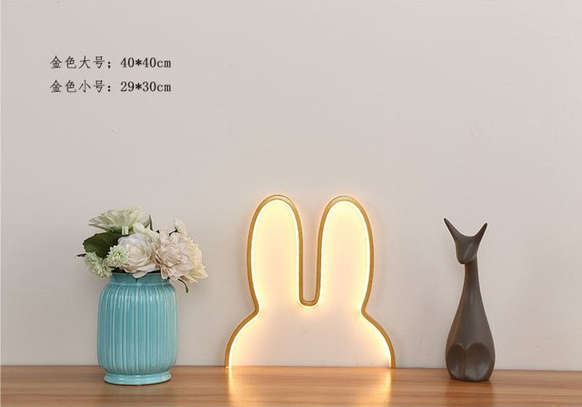 Rabbit Night Lights USB Powered LED Lamp Cute Animal LED Night Lamp Kids Baby beside Table Lamp Bedroom Nightlight Holiday Gifts